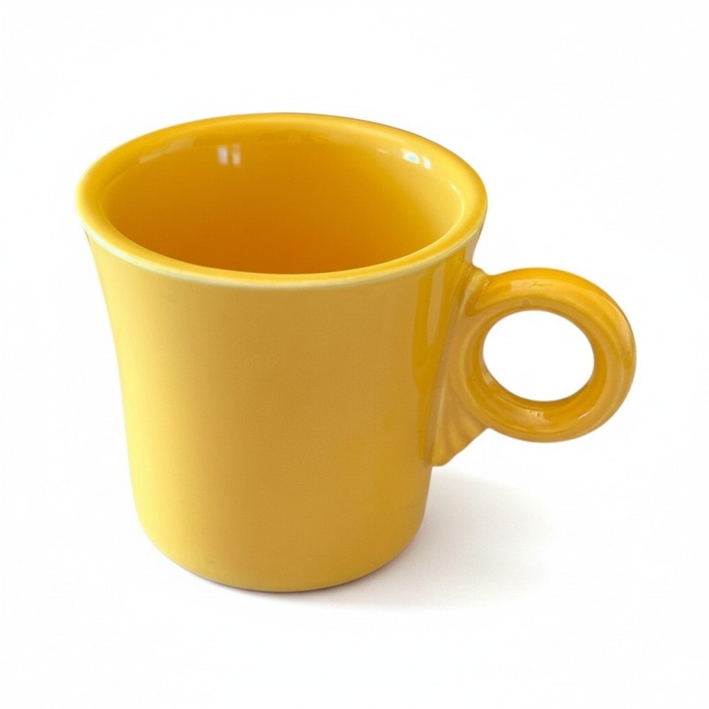 Fiesta Vintage Sunshine Yellow Ring Handle Coffee Mug Ceramic Tea Cup HLC USA